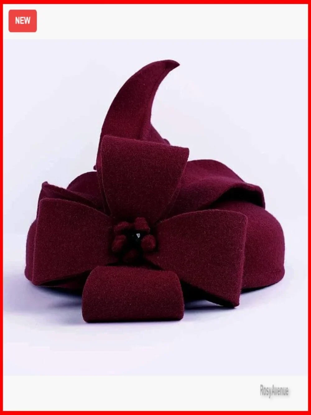 Vintage Wool Felt Cloche Fedora Hat Winter Church Wedding Derby